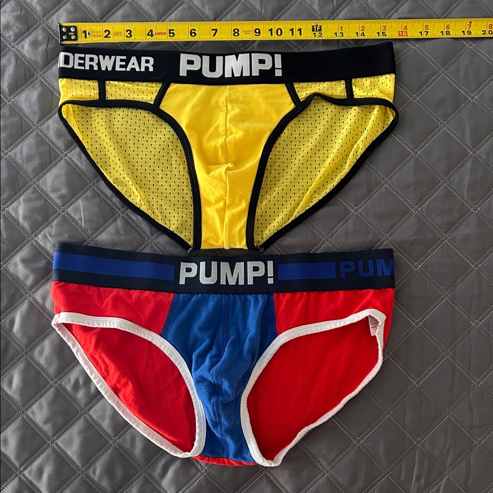Pump Men's Shorts - Yellow and Red